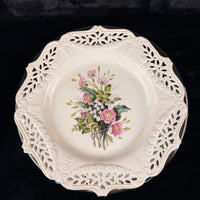 Thumbnail for Royal Creamware Floral Gift Plates x2 Buttercups Wild Roses Ltd Ed England 10.5