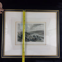 Thumbnail for 19th Century Steel Engraving by J.D. Harding & W. Finden Berwick Bridge Framed3