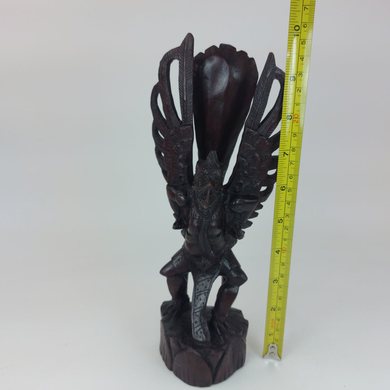 Garuda Hand Carved Wood Statue  10"  Hindu Buddhist Mythical Bird Art gift xmas.4