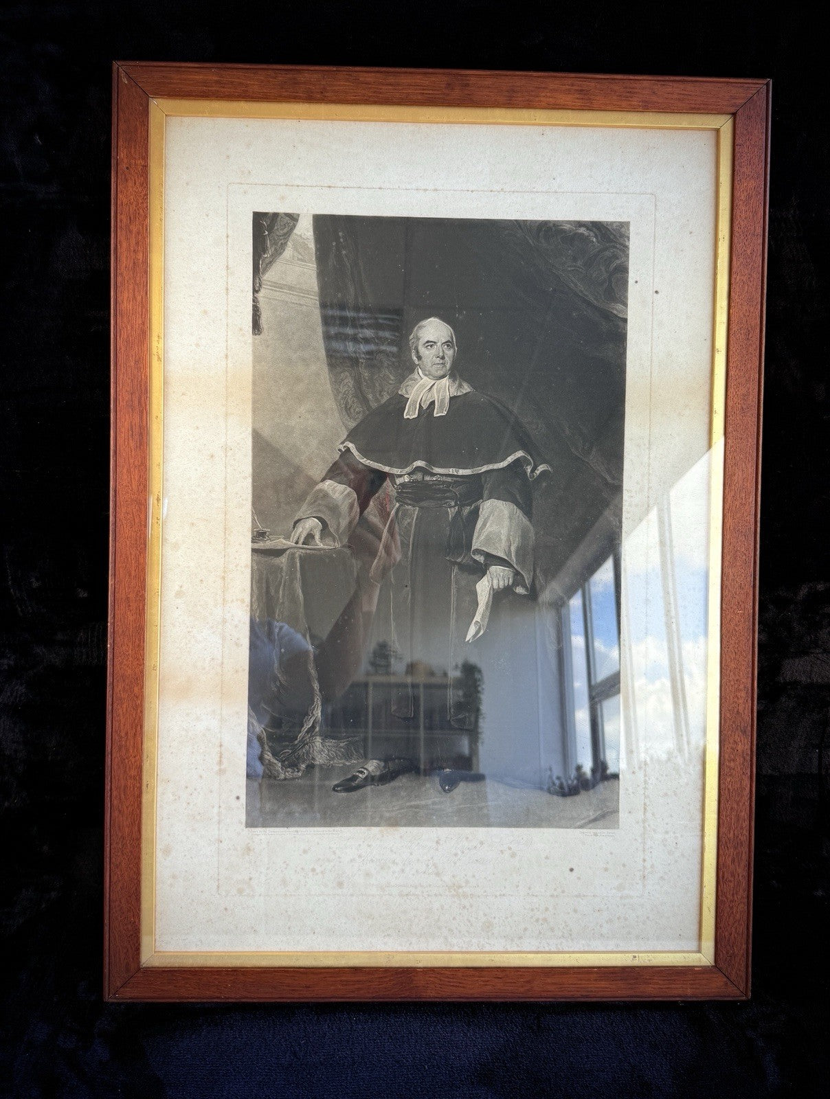 RARE Antique 1820 Engraving large print Sir Thomas Strange Knight, Chief Justice2