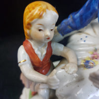 Thumbnail for Vintage Lady Porcelain And Girl Figurine Hand Painted Lace Detail see the pics.8