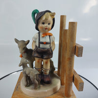 Thumbnail for Goebel Hummel HUM 250 A&B Bookends Goat Herder & Feeding Time 1960s Figurine dec5