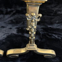 Thumbnail for Antique Brass Fireplace Firedogs Andirons Pair - Georgian Neoclassical Style4