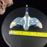 Thumbnail for Rare Studio Pottery Duck Figurine Glazed Mallard Style Repaired Wing decor9