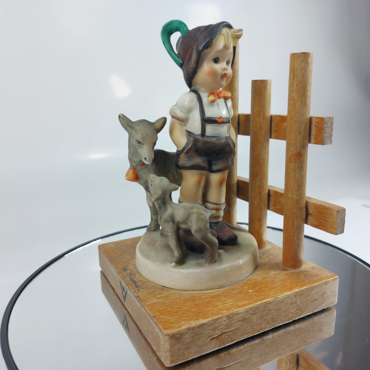 Goebel Hummel HUM 250 A&B Bookends Goat Herder & Feeding Time 1960s Figurine dec6