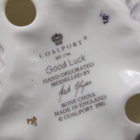 Thumbnail for Good Coalport Luck English lady Porcelain by Jack Glynn purple mint condition 12