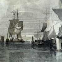 Thumbnail for Antique Hand-Colored Engraving The Tyne from South Shields Durham by T. Allom3