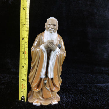 Vintage Clay Confucius Figurine  16cm Feng Shui decor gift China Collectable1