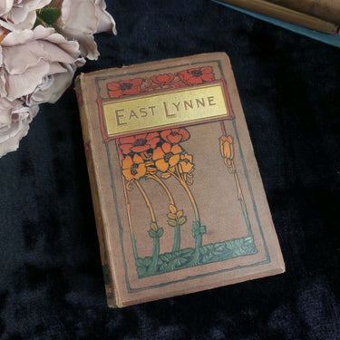 East Lynne Mrs Henry Wood antique book gift Cover Art Nouveau Illustrated 19091
