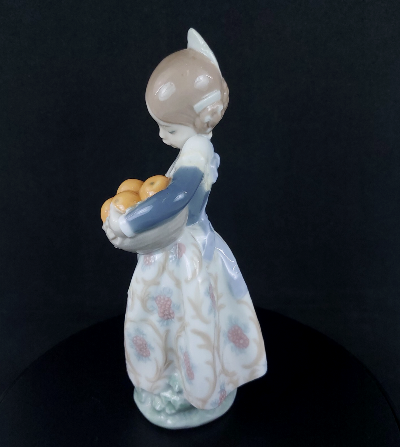 Rare NAO by Lladró Spanish Porcelain Girl with Basket Figurine Handmade Spain7
