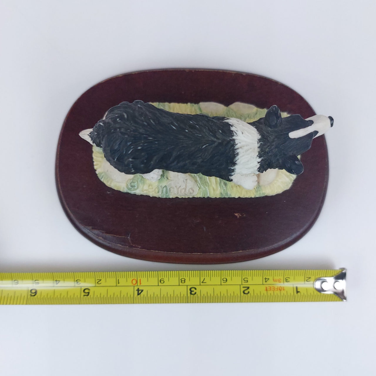 Leonardo Collection Border Collie Dog Figurine 3.25 Collectable 1993 Resin, Wood15