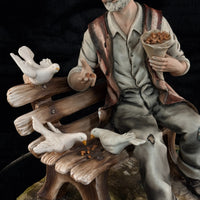 Thumbnail for Capodimonte M. Figurine Lory Man With Doves – Signed – 13