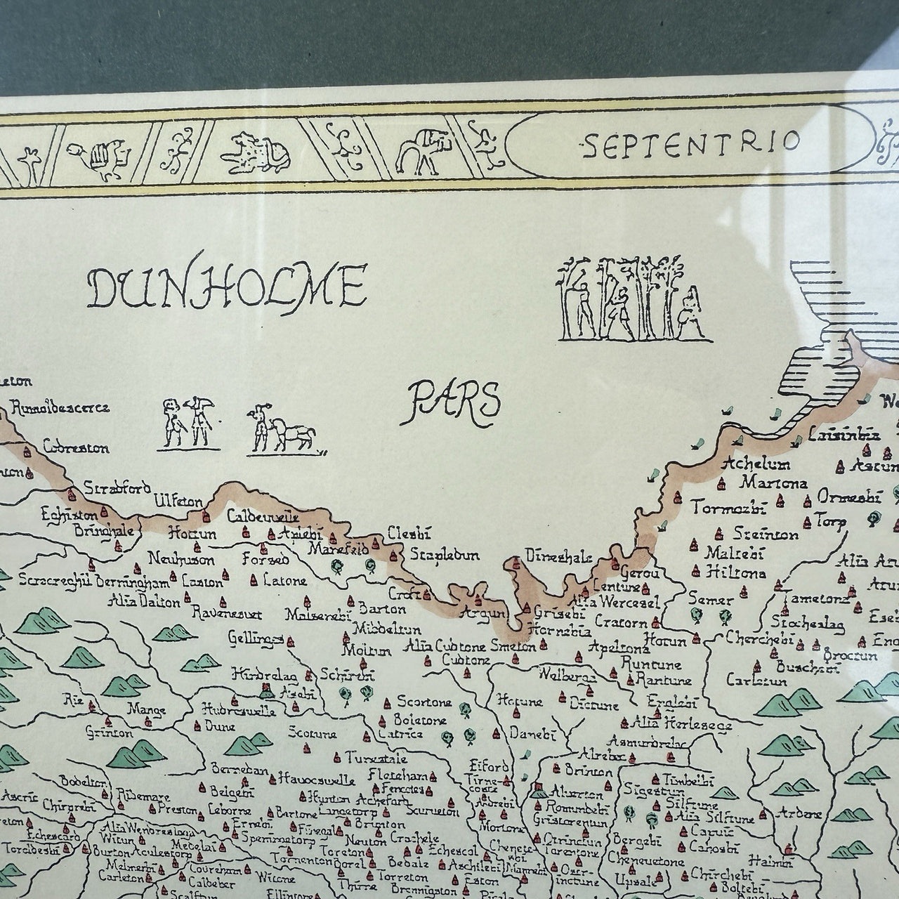 Domesday England 1086 framed Map  Euruicscire Nortreding by Garnons Williams11