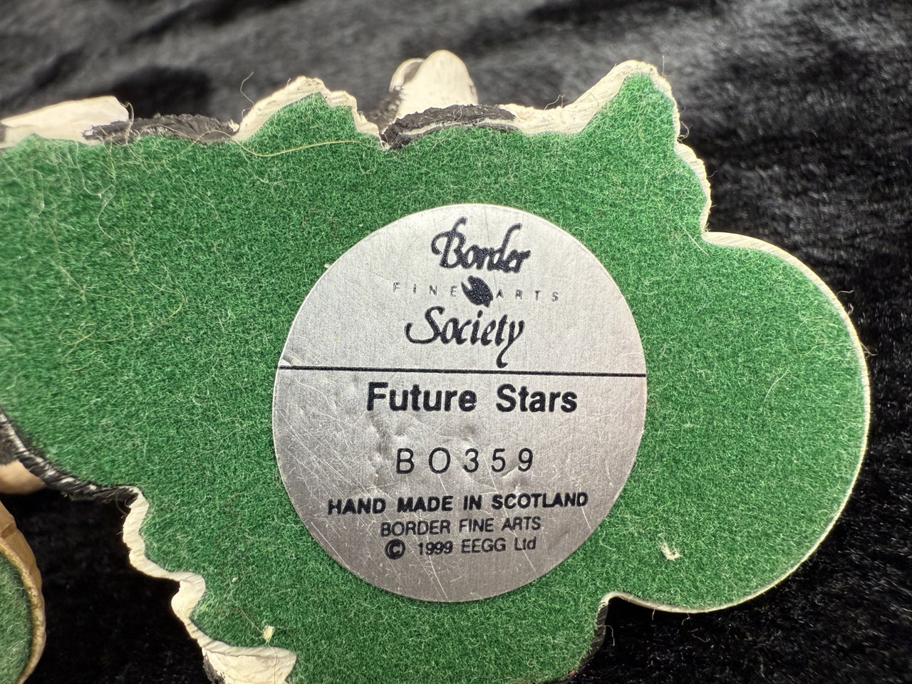 2 Fine Border Arts Dog Figurines "Trouble Ahead" "Future Stars" Collies Resin16