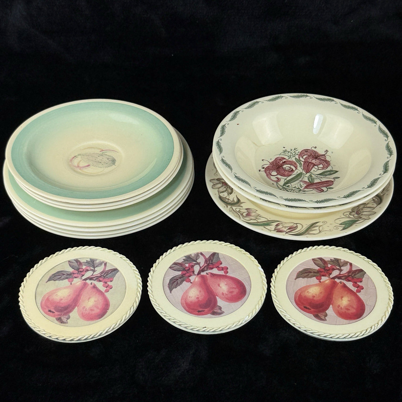 Susie Cooper Art Deco Bowl & Dish Lot – Endon 1574 Crown Works Burslem England9