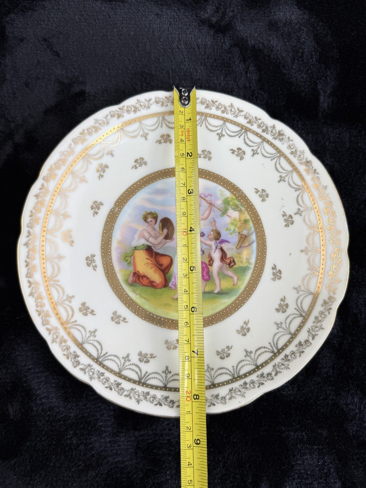 Vintage "Victoria Ware" beautiful Painting with F. Kaufmann Plate and Gold Trim11