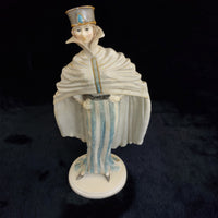 Thumbnail for Leonardo Collection Elegant Lady Figurine – Good 28 cm Gilded Blue Striped Cape.9