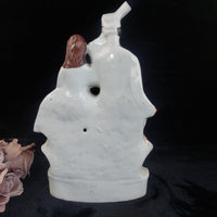 Thumbnail for Staffordshire Century 19th Figurine Bagpiper Couple Clock Large Scottish 14