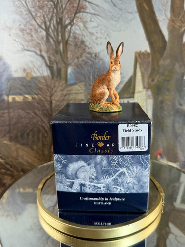 Border Fine Arts Field Study Hare B0982 Boxed Wildlife Figurine Ornament1
