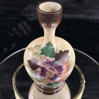Thumbnail for Milk Bohemian Glass Vase Floral Enamel 8” Antique Art Nouveau Style decor China5