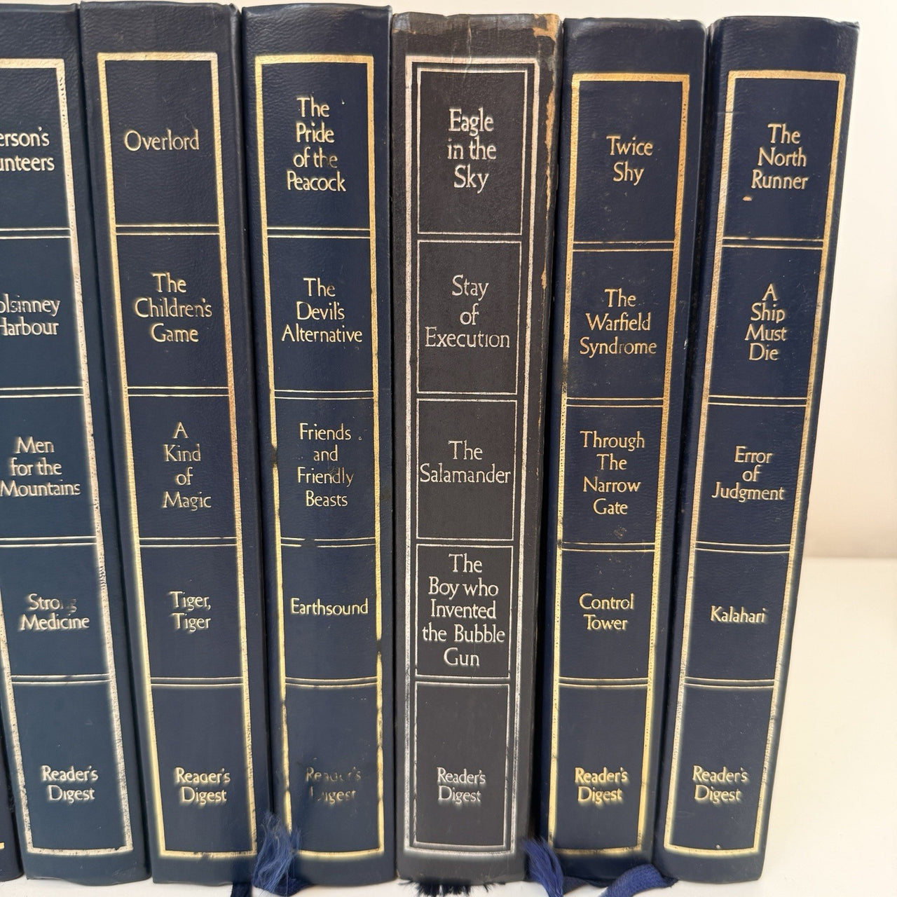 Reader’s Collector’s Digest Library Books x8 Vintage Blue-Gilt Hardcovers Mixed3