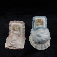 Thumbnail for Leonardo Collection Porcelain Sleeping Baby Figurines Set Girl Boy Bed Deco gift6