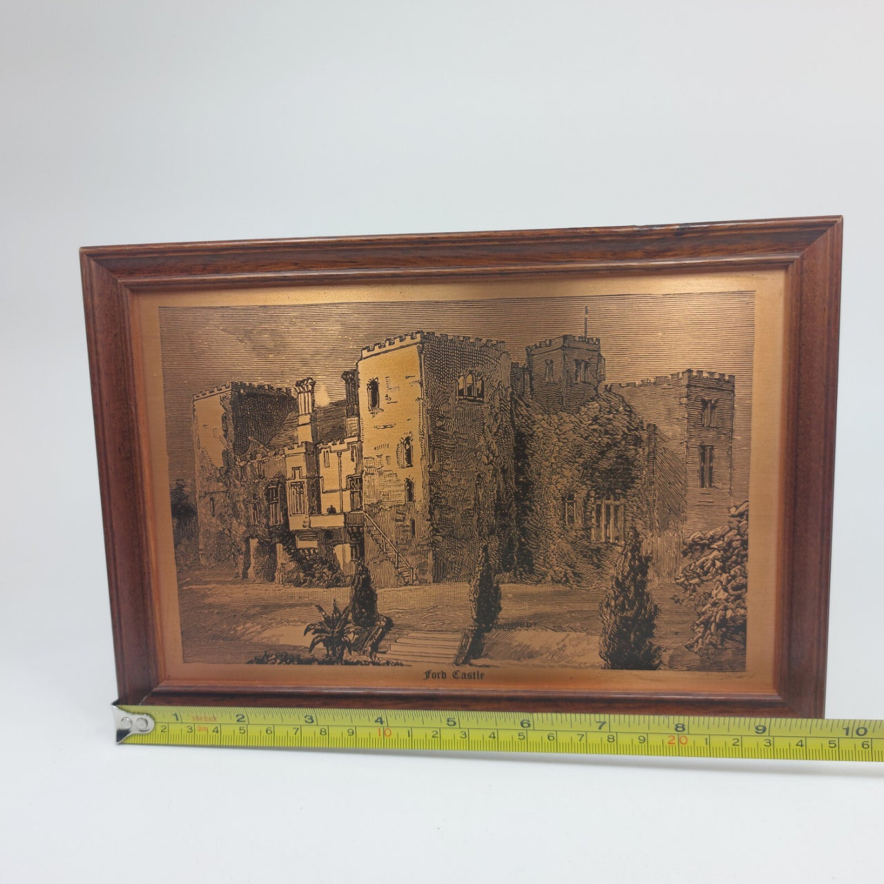 Ford Vintage Castle - Copper Etching Framed- Historical Landscape 24x17.5 cm8
