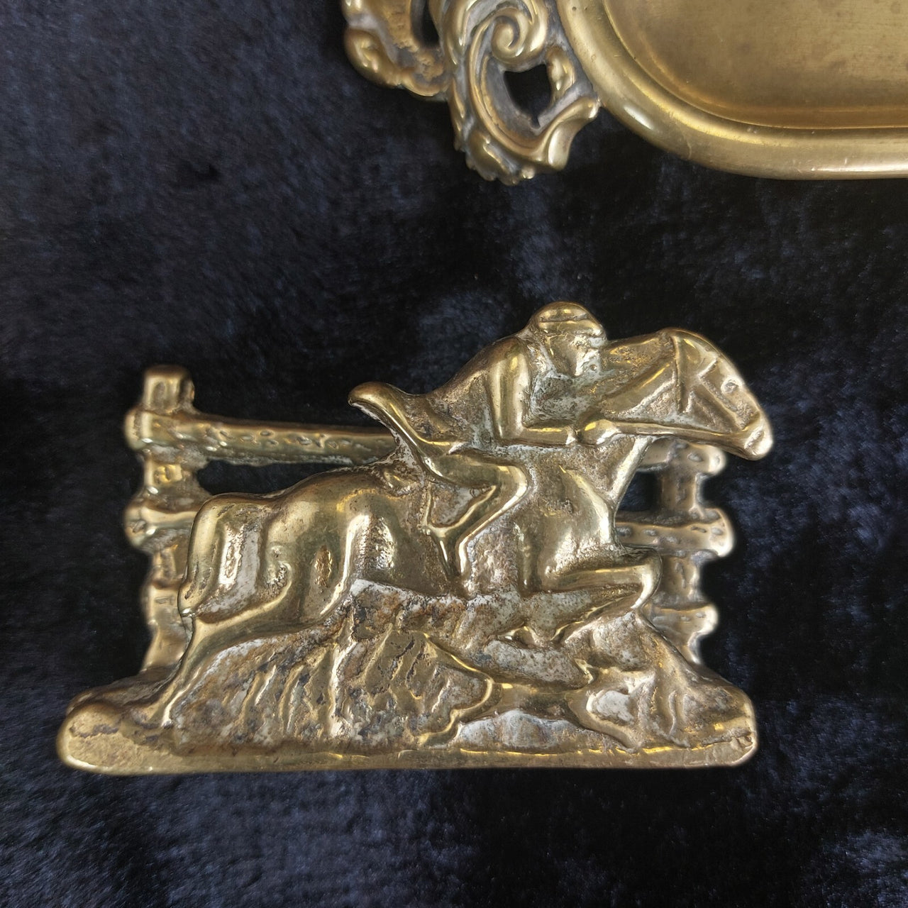 Vintage Brass Desk Set – Letter Holder, Rococo Tray pen holder & Letter Opener4