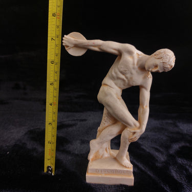 Greek Discobolus Discus Thrower Statue Made in Greece – 7in Resin Figure 347g.1