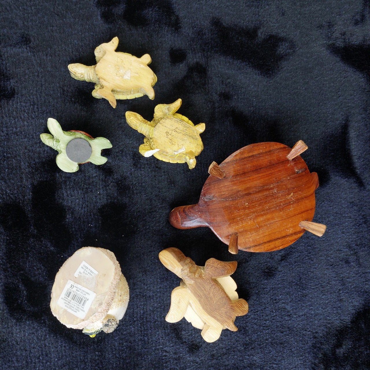 Turtle Figurine Lot Collection 6 Good Resin Wood ceramic Carved Mallorca bundle9