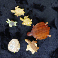 Thumbnail for Turtle Figurine Lot Collection 6 Good Resin Wood ceramic Carved Mallorca bundle9