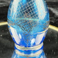 Thumbnail for Schott Zwiesel Blue Glass Vase Florida Design Heinrich Löffelhardt Vintage 5”6