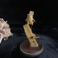 Thumbnail for Fine Border Arts Wren on Post RB9 1990 Figurine Scotland Hand Made Bird Sculptur4