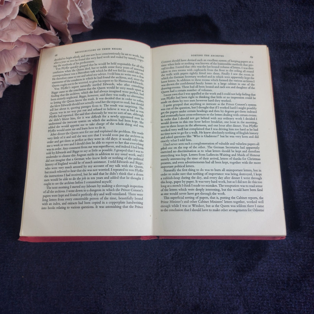 Ponsonby Recollections 1951 Three Reigns Hardcover Stained Copy Kingdom United8