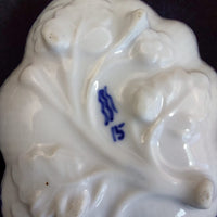 Thumbnail for Antique 1870s Royal Copenhagen Blue Fluted Leaf Candy Dish Gold Edge 1st Quality10