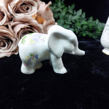 Aynsley Wild Tudor porcelain  Elephant Figurine Vase & Trinket Dish Set of 31