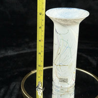 Thumbnail for Snogebæk Bornholm Glashtte Art Glass Vase Denmark White Swirl 6.5” Signed Brand7