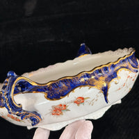Thumbnail for K&C Royal Semi Porcelain Bowl Cobalt Blue Gold Blossom Floral 10