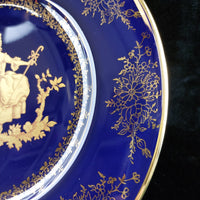 Thumbnail for Limoges Royal Blue  Glaze & Decorative Plate  Miniature Porcelain  Wall 3 Plates20