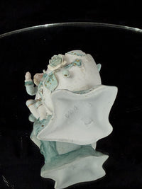 Thumbnail for Antique 19th century German Porcelain Figurine Planter/Vase: Boy with Bird Gilt10
