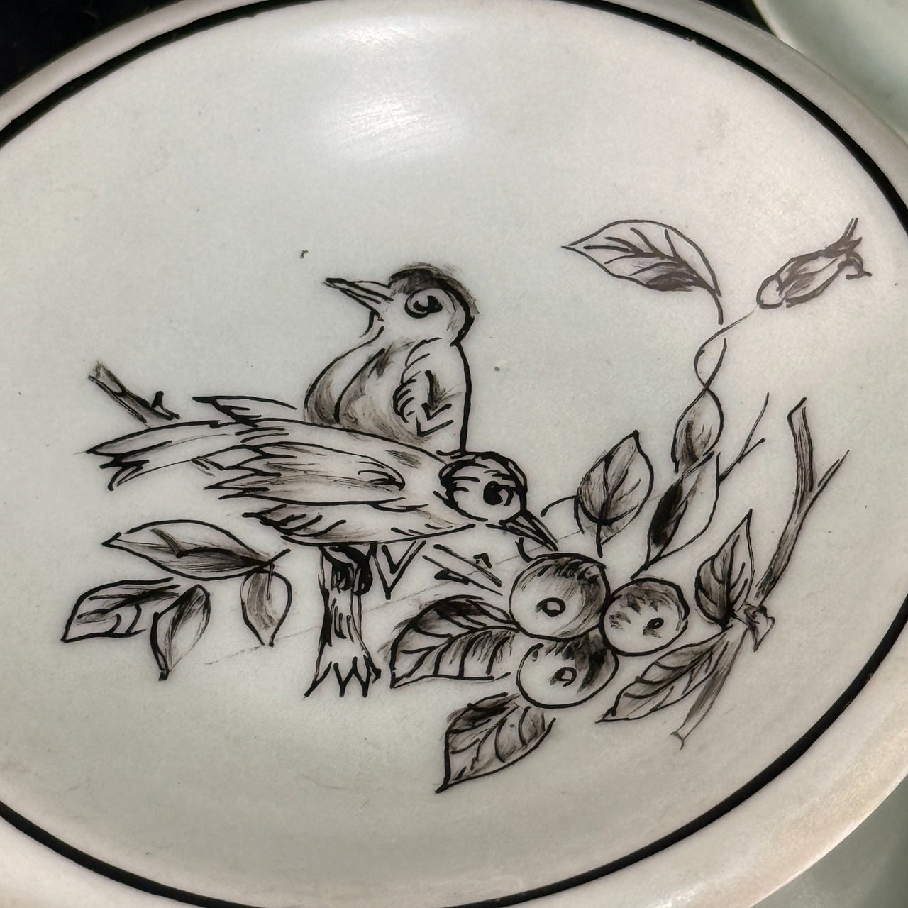 Heinrich Bavaria Miniature Plates Set of 3 Signed M Birus Birds Cottage Germany2