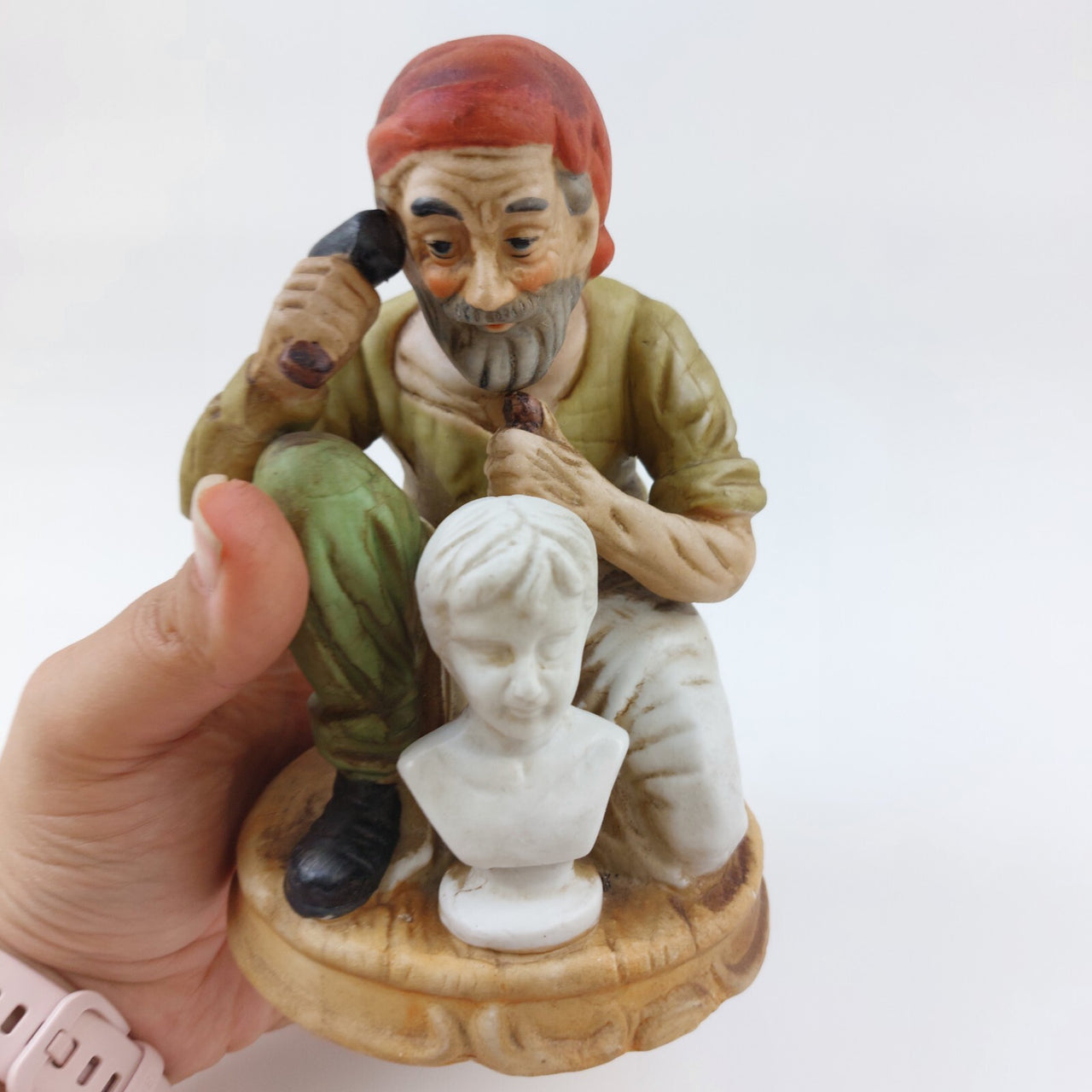 Porcelain Sculptor Figurine Artist Bust Statue Maker Collect 6" unique2