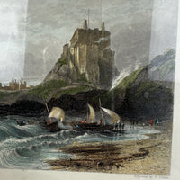 Thumbnail for Pair Antique c.1830s Thomas Allom Engravings pr Bamborough & Holy Island Castle.12