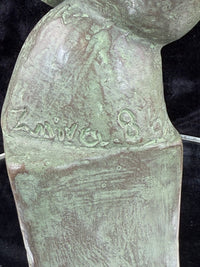 Thumbnail for Zmira Cinnamon Bronze Abstract Mother & Child Sculpture Patina Finish Handmade d8