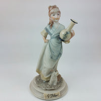 Thumbnail for Signed A. Belcari Girl with Dog Vase Capodimonte Italian Porcelain 7