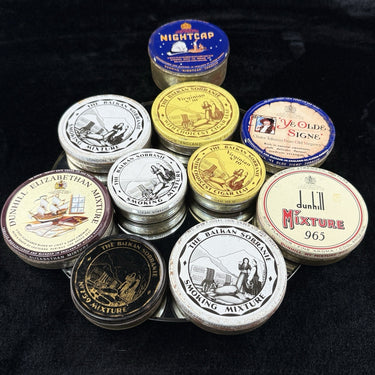 Rare 10* Dunhill Balkan Sobranie Smoking Tobacco Tin Lot Vintage Collectible UK0