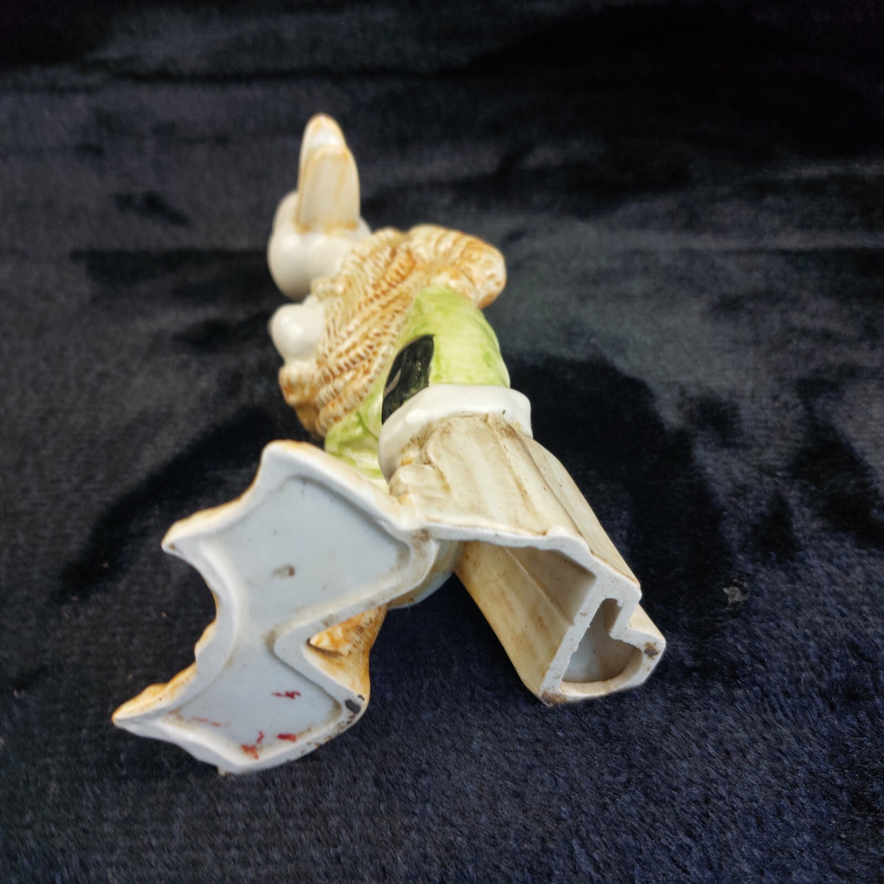 Vintage Ceramic Duck Figurine 8" Tall Smoking sailor Ornament Pipe Collectable.9