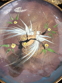 Thumbnail for Vintage Enamel on Copper Plate with Iridescent Birds Design5