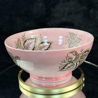 Thumbnail for Maling Coleus Pink Footed Bowl 20cm Vintage Leaf Pattern England 1950s gift6