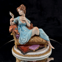 Thumbnail for Tyche Bauer Figurine Lady on Couch Painted Hand Porcelain 8